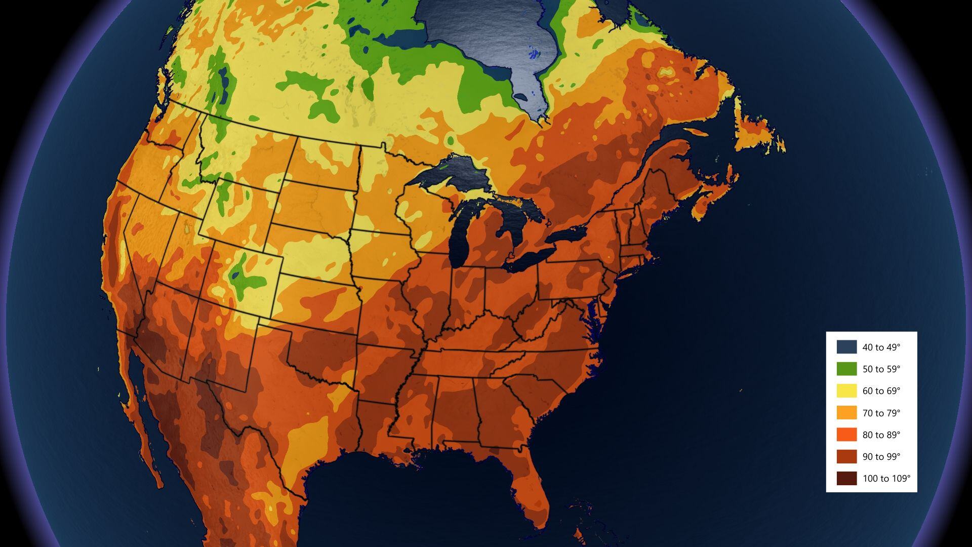 Un modelo de previsión de temperaturas.