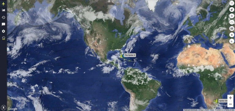 Captura de pantalla de SpiderTracks Global Satellite Data