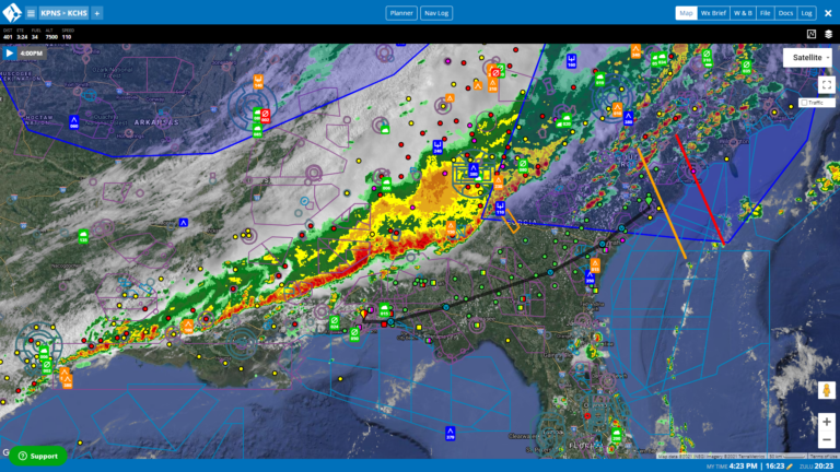 Los servicios meteorológicos de aviación de iFlightPlannBaron ayudan a los usuarios de iFlightPlanner a mantenerse a salvo de fenómenos meteorológicos peligrosos.